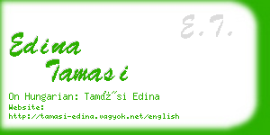 edina tamasi business card